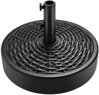 Plastic Faux Wicker Patio Umbrella Base Accessory w/ 2 Adjustment Knobs