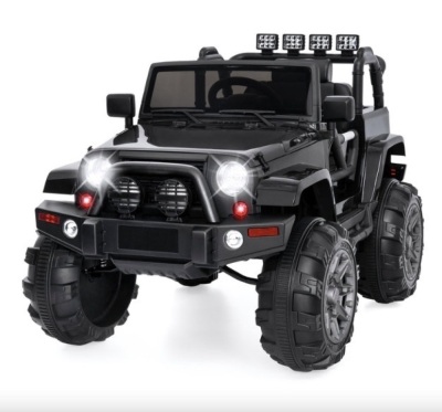 12V Kids Ride-On Truck Car Toy w/ 3 Speeds, LED, Remote, Bluetooth