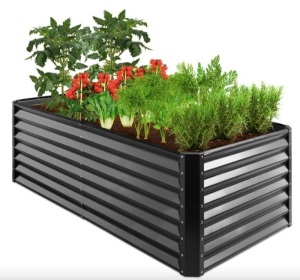 Outdoor Metal Raised Garden Bed for Vegetables, Flowers, Herbs - 6x3x2ft