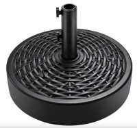 Plastic Faux Wicker Patio Umbrella Base Accessory w/ 2 Adjustment Knobs