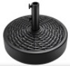 Plastic Faux Wicker Patio Umbrella Base Accessory w/ 2 Adjustment Knobs