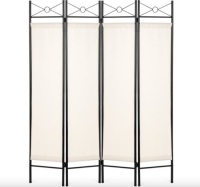 4-Panel Folding Privacy Screen Room Divider Decoration Accent, 6ft