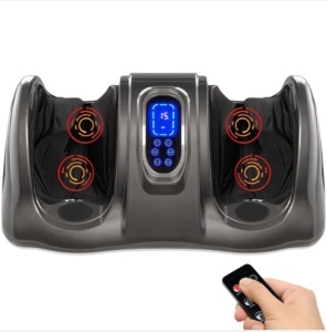 Therapeutic Foot Massager w/ High Intensity Rollers, Remote, 3 Modes, Powers On, Appears New