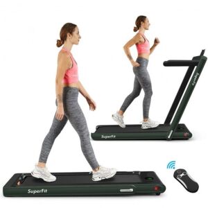 2.25 HP Under Desk Electric Treadmill with Bluetooth Speaker and LED Display - Green
