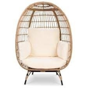 Wicker Egg Chair Oversized Indoor Outdoor Patio Lounger