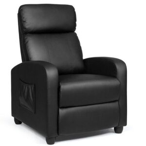 PU Leather Massage Recliner Chair with Footrest