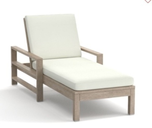Indio Single Chaise Cushion,&nbsp;Sunbrella&nbsp;Natural, Like New, Retail - $69