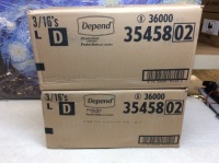 Lot of (2) Cases of Depend Incontinence Protection with Tabs, Maximum Absorbency, L, 48 Count - New&nbsp;