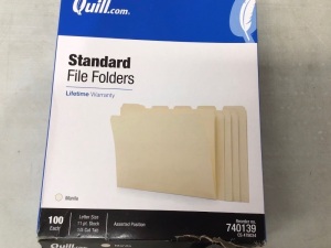 Quill Standard File Folders