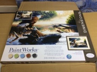 Case of (10) PaintWorks Paint By Number Kits, Eagle Hunter - New