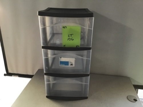Room Essentials, 3-Draw Storage Dresseer, With Wheels, Like New
