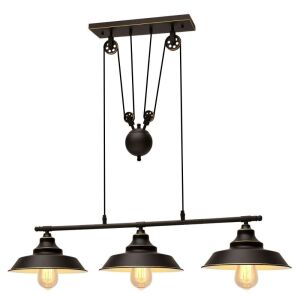 3-Light Pulley Pendant Light