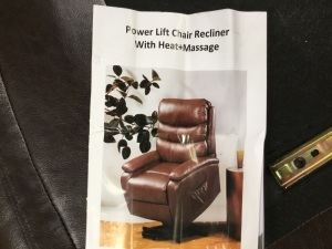 Power Lift Chair Recliner with Heat+Massage, Unknown Details - E-Comm Return, Appears New