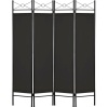 4-Panel Folding Privacy Screen Room Divider Decoration Accent, 6ft, Appears New