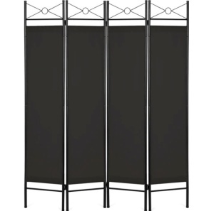 4-Panel Folding Privacy Screen Room Divider Decoration Accent, 6ft, Appears New