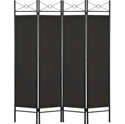 4-Panel Folding Privacy Screen Room Divider Decoration Accent, 6ft, Appears New