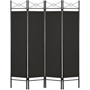 4-Panel Folding Privacy Screen Room Divider Decoration Accent, 6ft