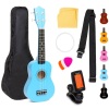 Acoustic Soprano Basswood Ukulele Starter Kit w/ Bag, Strap, Tuner