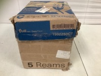 Case of (5) Reams 8.5"x11" Letter Office Paper