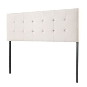 Adjustable Linen Fabric Upholstered Headboard - Queen and Full Size