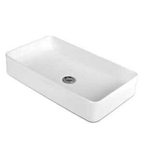 24"x14" Bathroom Vessel Sink with Pop-Up Drain