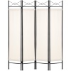 4-Panel Folding Privacy Screen Room Divider Decoration Accent, 6ft