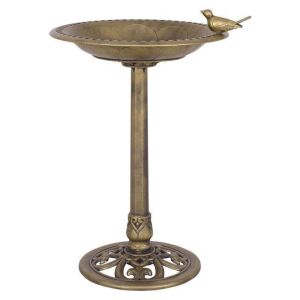 Antique Gold Bird Bath Feeder