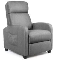 PU Leather Massage Recliner Chair with Footrest