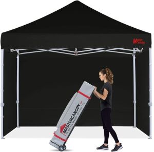 MASTERCANOPY Pop-up Canopy Tent, 8x8, Black 