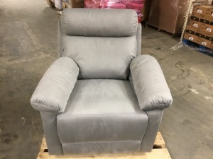 Light Gray Manual Recliner - Appears New