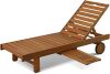 Furinno Tioman Hardwood Patio Sun Lounger with Tray