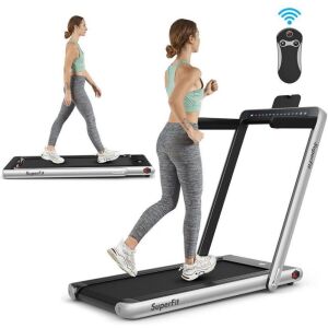 2 In 1 Folding Treadmill Dual Display With Bluetooth Speaker