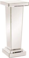 Howard Elliott Tapered Mirrored Pedestal Accent Table, 15" x 15" x 36" - Damage at Base&nbsp;