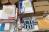 Lot of Office Supplies - Folders, Sheet Protectors, Paper Clips, Pens, Binder Clips
