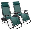 Set of 2 Adjustable Zero Gravity Patio Chair Recliners w/ Cup Holders, Appears New