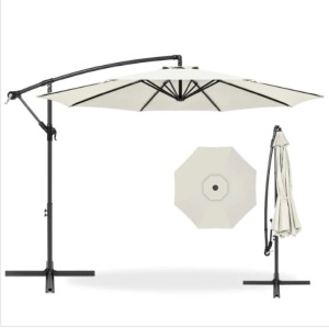 Offset Hanging Patio Umbrella - 10ft, Appears New/Box Damaged