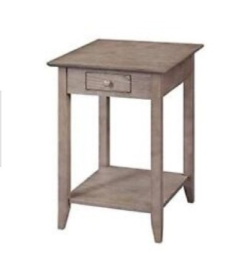 American Heritage End Table With Drawer&nbsp;And Shelf Driftwood, Like New, retail - $116