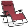 Oversized Reclining Zero Gravity Chair Lounger w/ Cup Holder, Pillow, Appears New/Box Damaged