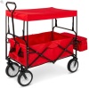 Utility Wagon Cart w/ Folding Design, 2 Cup Holders, Removable Canopy, Missing Hardware, Ecommerce Return