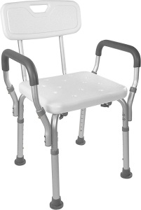 Vaunn Medical Tool-Free Assembly Spa Bathtub Shower Chair with Arms - Appears New 