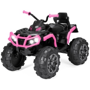 12V Kids Ride-On 4-Wheeler Quad ATV Car w/ 3.7mph Max, Bluetooth, Headlights