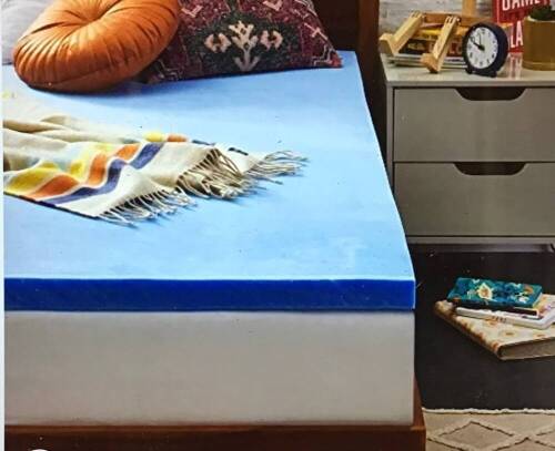 Sleep Innovations 2 Inch Cooling Gel Infused Memory Foam&nbsp;Mattress Topper, Twin XL Size, Cool Comfort, Medium Support, Like New, retail - $89.99