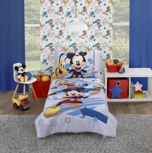 Toddler Mickey Mouse Bedding Set, New, Retail - $39.99