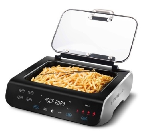 Gourmia FoodStation 5-in-1 Smokeless Grill & Air Fryer withSmoke-Extracting Technology, Like New, Retail - $149.99