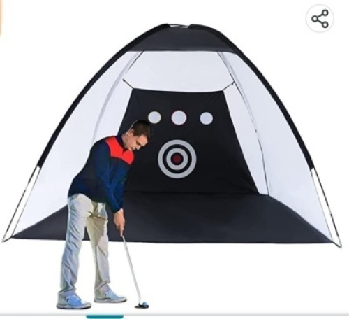 boknight Golf Practice ,Nets for Backyard&nbsp;Driving, Golf TargetHitting Net for Indoor&nbsp;or Outdoor Use with&nbsp;Carry Bag - 10FT, Like New, Retail - $79.99