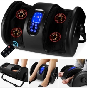 Reflexology Shiatsu Foot Massager w/ High-Intensity Rollers, Remote Control, Appears New, Untested