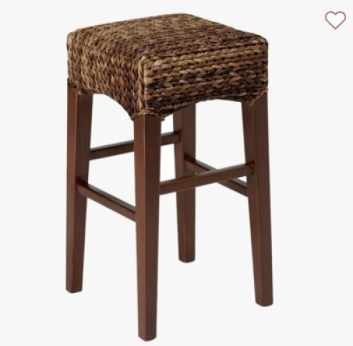Seagrass Backless Bar Stool,&nbsp;Counter Height, Havana Dark, Like New, Retail - $299