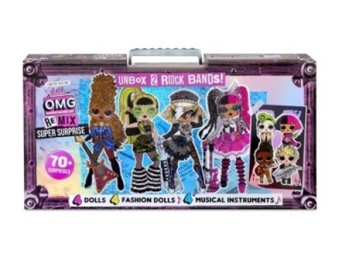L.O.L. Surprise! O.M.G. Remix Super Surprise &ndash; 70+ Surprises, 4 Fashion Dolls & 4 Dolls, Appears New