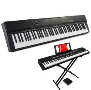 88-Key Digital Piano Set w/ Semi-Weighted Keys, Stand, Sustain Pedal, Appears New