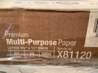 Case of (10) Reams 8.5"x11" Letter Office Paper
